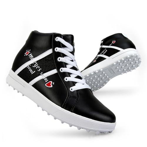 Women's High top Golf Shoes, Waterproof Ladies Lightweight Breathable gaolf Sneakers Designed for Balance Performance Women for Birthday Gifts
