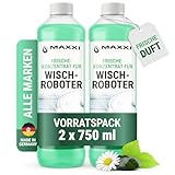 Maxxi Clean | 2x 750 ml detergente per pavimenti con profumo fresco | adatto per tutti i robot per pulizie | detergente concentrato universale | liquido per pulire pavimenti, parquet, piastrelle |