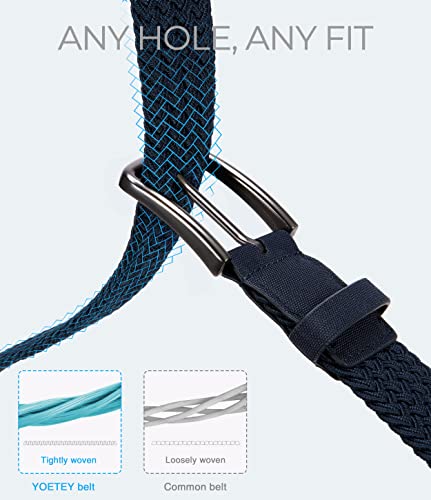 Yoetey 38Mm Elastic Woven Belt For Men | Mens Belts Casual Design Fit Your Jeans | 40% Up Resilience In Tightly Braided #TOP7
