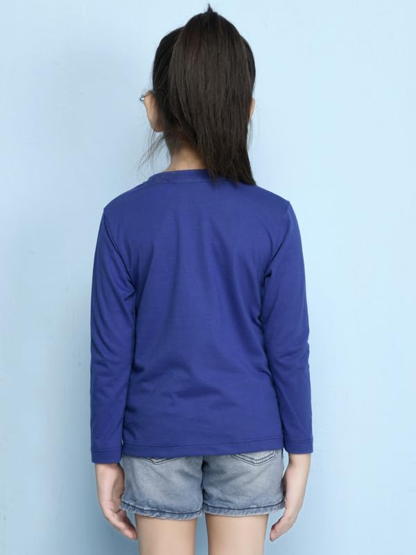 Image of Nusyl Girl's Solid Regular Fit T-Shirt