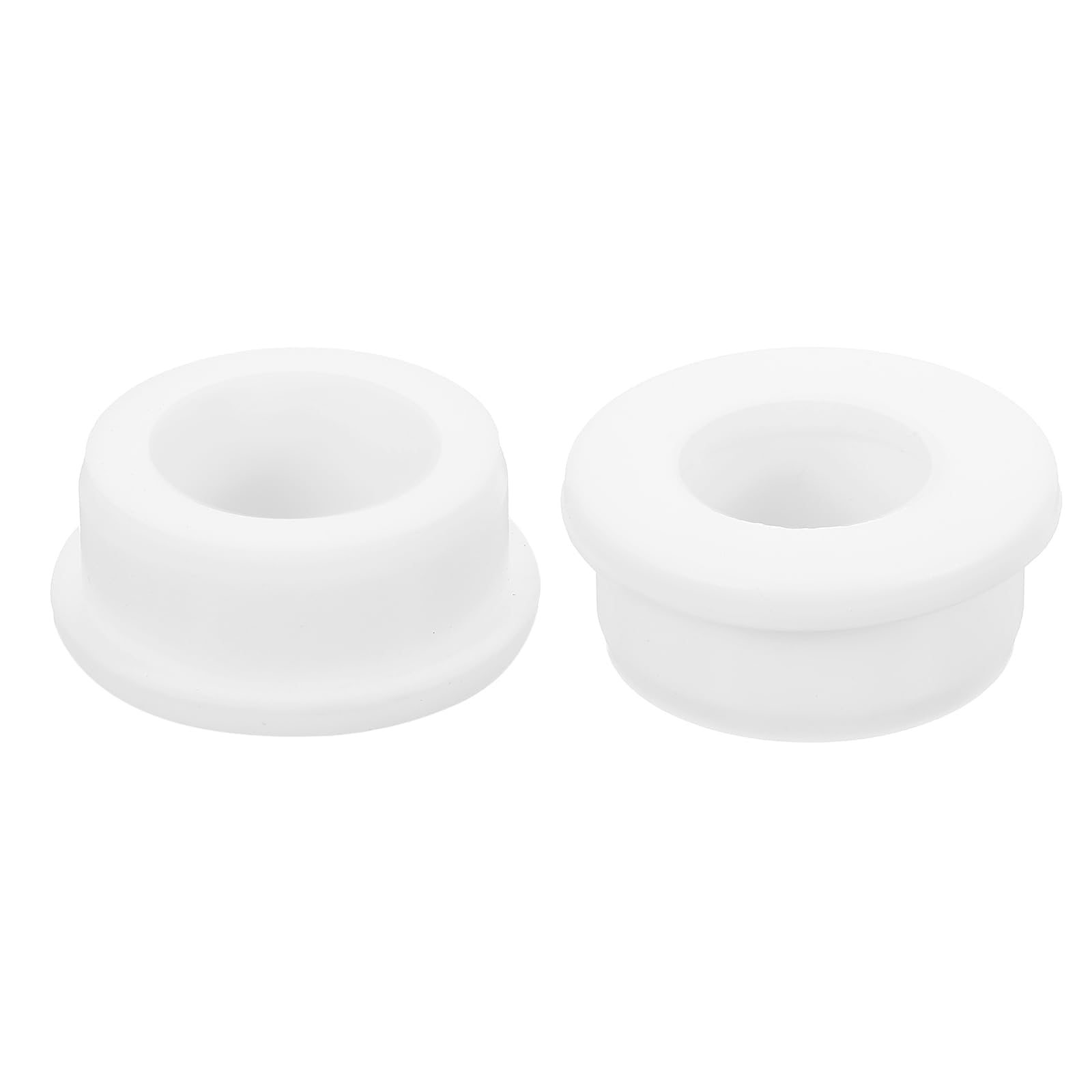 Unifizz 2Pcs Rubber Grommet 1-1/4"(32mm) Drill Hole, 7/8"(22mm) ID Hole Top Hat Grommet White Silicone Hole Plug Gasket for Automotive, Machinery and Wiring Applications