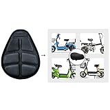 ★ Funda de cojín de bolsa de aire para bicicleta, sin dolor PP, conducción suave y transpirable, indolora. Tejido de lycra + material de TPU cómodo y con absorción de impactos más allá de tu imaginación.