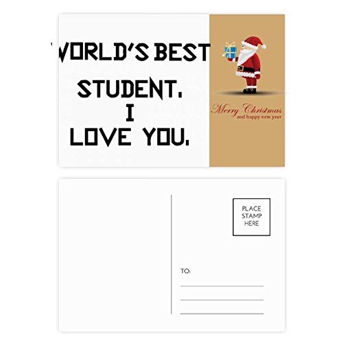 Cartes postales I Love You Père Noël, le lot de 20 pour célébrer le mérite scolaire