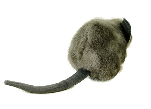 Uni-Toys Kuscheltier Maus liegend 17 cm (30 cm mit Schwanz) grau Plüschtier Plüschmaus