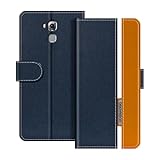 UOGNADGD Lederhülle Kompatibel mit Oukitel U16 Max Klappbares Portemonnaie-Hülle mit Magnetverschluss Ständer & Kartenfächern stoßfestem Schutz (Blau)