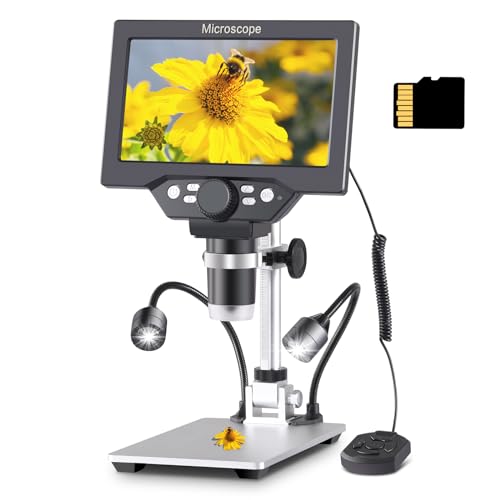Image of Koolertron 7 Inch LCD Digital Microscope 12MP 1080P with 32G TF Card