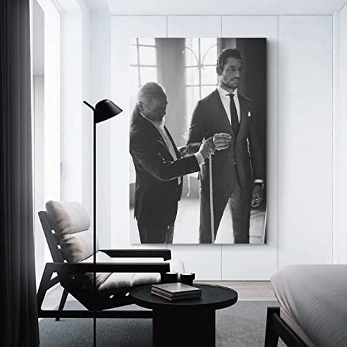 Bludug Black And White Poster Tailor Shop Poster Suit Clothing Store Cloakroom Poster Canvas Painting Posters And Prints Wall Art Pictures For Living Room Bedroom Decor 20X30Inch(50X75Cm) #TOP2