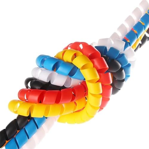 Spiral Cable Wrap, Spiral Wrap 1 Meter 10mm-14mm Inside Diameter Multicolor(14mm Inside Diameter White) — view 6