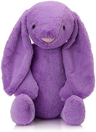 Happy Island Big Giant Cute Plush Rabbit Bunny, Huge Plush Animals for Girl Children Girlfriend Valentine's Day (Purple, 10inch)