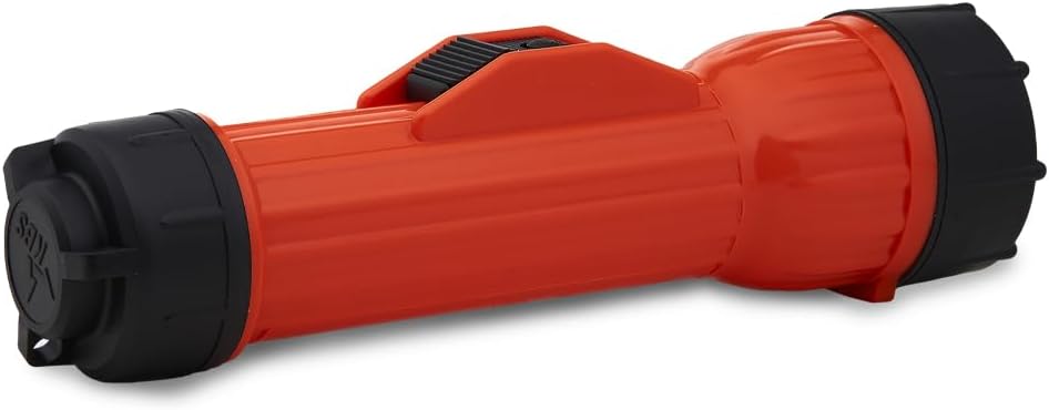 BRIGHT STAR WorkSafe 2217 Intrinsically Safe LED Flashlight, 2D Cell, Water‑Resistant, 80 Lumens, 100m Beam, Industrial Emergency Torch for Hazardous Environments, 2‑Pack