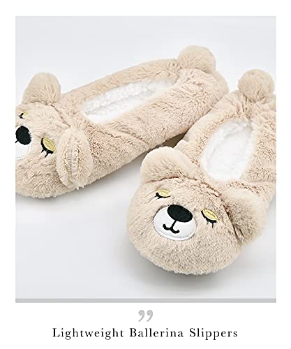 DICUIRD Womens Animal Soft Sole Slipper Socks with Grippers-Fuzzy House Cute Slippers4