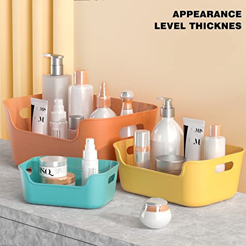 Owill 12-Pack Plastic Storage Basket, Multiple Colour Storage Boxes, Organizing Bins For Kitchen Storage, Cupboard, Office, School And Home #TOP3