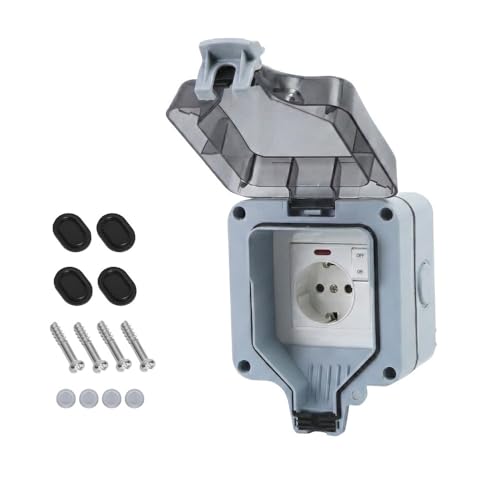 Enchufe exterior impermeable IP66 montaje en superficie en formato vertical para jardín terraza