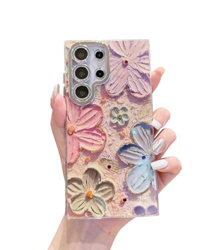 Coque Samsung S26 Ultra avec protection d'objectif photo intégrée et motif laser brillant
