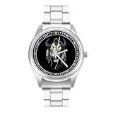 Design elegante: presenta un cinturino in acciaio massiccio con chiusura a farfalla, che presenta un'estetica semplice ma alla moda. Lo specchio in vetro è trasparente, trasparente, durevole e resistente ai graffi. L'orologio in acciaio inossidabile non è solo comodo da indossare, ma anche visivamente accattivante