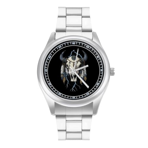 Design elegante: presenta un cinturino in acciaio massiccio con chiusura a farfalla, che presenta un'estetica semplice ma alla moda. Lo specchio in vetro è trasparente, trasparente, durevole e resistente ai graffi. L'orologio in acciaio inossidabile non è solo comodo da indossare, ma anche visivamente accattivante