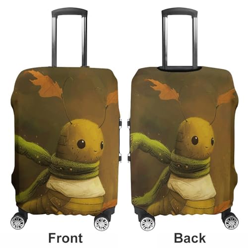 Bug in Green Scarf Luggage Cover Protector Anti-Scratch Suitcase Cover Washable Luggage Covers Fits 19-21 Inch Luggage3