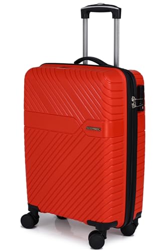Image of ACEPACK Dawn Small Size Lightweight Luggage - Recyclable Polypropylene, Anti-Theft Double Safety Zipper, Built-in Number Lock, 3-Year Warranty (20,Red)