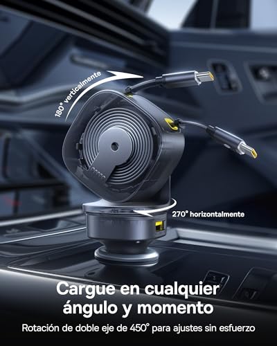 Baseus 163 W Retractable Car Charger USB C Szybkie ładowanie