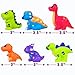 Tub Works® Dinosaur Mold Free Bath Toys, 6 Pack | Sealed, No Hole Bath Toys Design Keeps Moisture Out | Soft, Squeezable & Float on Water | Easy-Grip Baby & Toddler Bath Toy Set | Great Baby Pool Toys