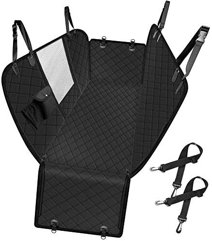 Canine Automobile Seat Cowl, Waterproof Nonslip Pet Seat Cowl for Again Seat with Storage Pockets Mesh Visible Window, Heavy Responsibility Scratchproof Pet Canine Seat Cowl Hammock for Vehicles Vehicles and SUVs