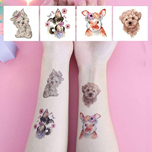 Ooopsiun 30 Pieces Animals Temporary Tattoos For Kids Women, Dogs Cats Waterproof Tattoos For Boys Girls #TOP4