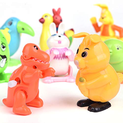 image for FUN LITTLE TOYS 12 PCs Wind Up Toys Filled Easter Eggs with Assorted A