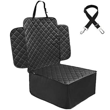 Elantrip Waterproof Pet Seat Cover for Front Seat with Side Flap Washable Water Resistant Dog Front Seat Protector Nonslip for Car Truck, XL Extra Large with Seat Belt