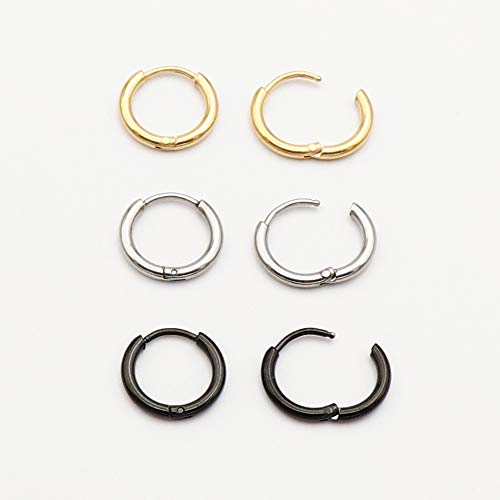 20G Tiny Hoop Earrings Stainless Steel Endless Sleeper 8Mm Cartilage Hoop Earrings For Women Men Nose Rings Helix Septum Daith Lobe Lip Tragus Nipple Snug Rook Body Piercing Jewelry #TOP1