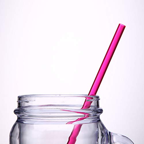 Cupture Double Wall Insulated Plastic Mason Jar Tumbler Mug - 20 Oz, 3 Pack #TOP3