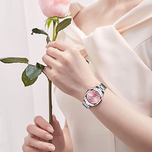 L Lavaredo Watches For Women, Stainless Steel Quartz Watch Waterproof Luminous, Luxury Dial Ladies Watch With Premium Crystal Accented #TOP6