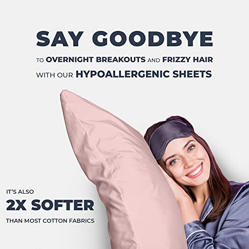 Eucalyptus Split King Sheets Sets For Adjustable Bed-Blend Of Organic Tencel And Luxury Egyptian Cotton-Cool, Hypoallergenic, Thin Sheets For Hot Sleepers-Hotel Like Light, Airy Crispy Percale Weave #TOP2