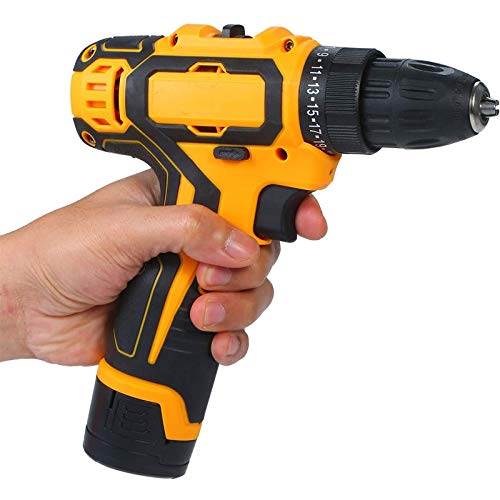 2-Gang Cordless Akkuschrauber, Smart 18V Akku-Bohrschrauber Schraubendreher Set mit Ladegerät Kompakte Batterie Zubehör