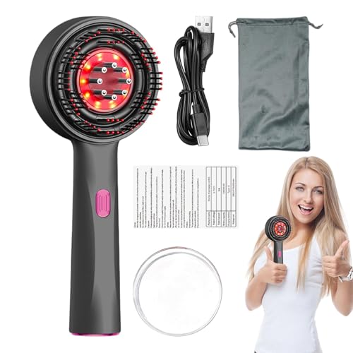 Lumetra Red Light Hair Massager | Lumetra Scalp MassagerBrush Hair Growth | 2 In 1 Hair Oil Applicator | Lumetra Hair Massager Comb | Electric Scalp Massager Stimulator Tool For Stimulates Hair Growth