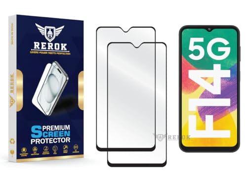 Image of Gorilla Tempered Glass Screen Protector Compatible with Samsung Galaxy F14 5G [Pack of 2] | Edge-to-Edge, Bubble-Free, Case Friendly, Easy Installation Kit