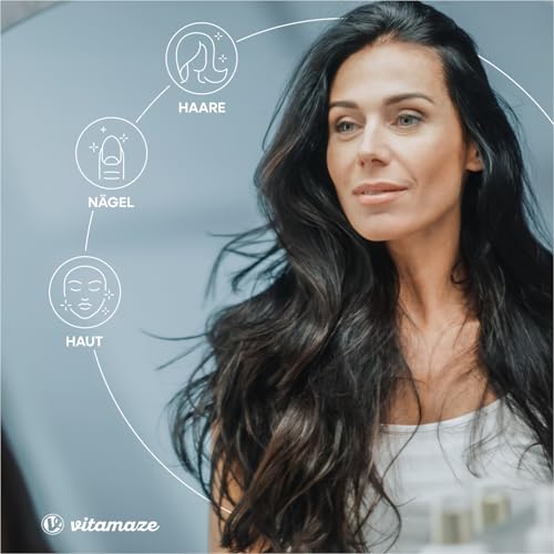 Biotin hochdosiert 10.000 mcg + Selen + Zink für Haarwuchs, Haut & Nägel, 365 vegane Tabletten für 1 Jahr, Nahrungsergänzung ohne Zusatzstoffe, Made in Germany