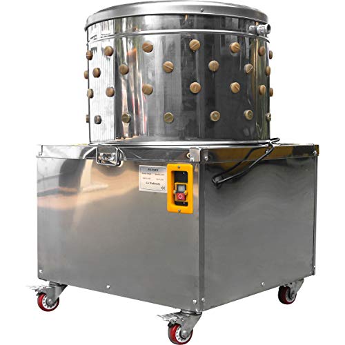 Foto von Geflügel-Rupfmaschine mit Wasseranschluss für Hühner Puten Trommel 60 cm 2200 Watt