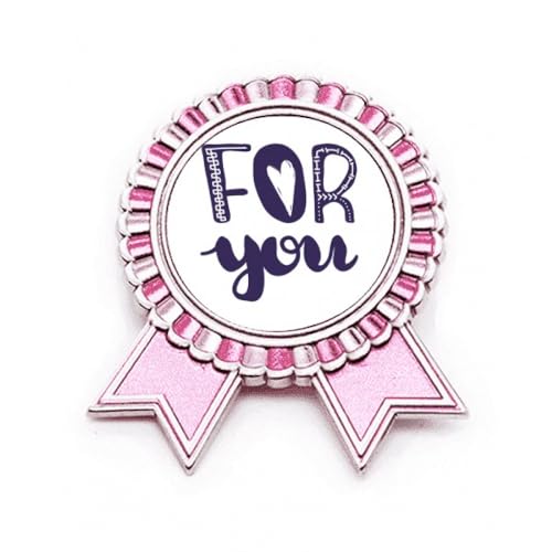 Broche For You rose en métal taille M bijou de sac et veste