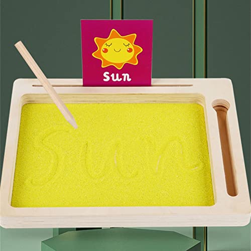 Bandeja de rastreamento de areia,Bandeja de areia de formação de letras com suporte de Flashcard e F