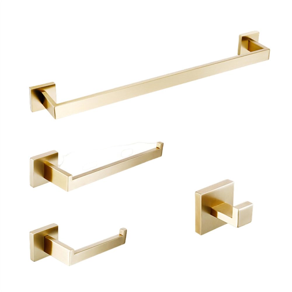 Porte-serviettes et porte-mouchoirs or brossé pour ranger la salle de bain