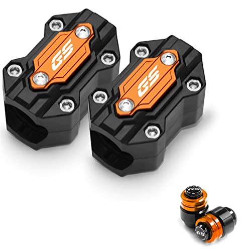 Protection moteur moto robuste orange anti-chute compatible BMW F850GS et R1250GS