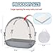 Crib Tent - Crib Net to Keep Baby in, Stop Baby from Climbing Out of Crib, Pop Up Baby Crib Tent with Double Zip Strong Rods and Breathable Net Clear Visibility Easy to Install (Grey, Large)