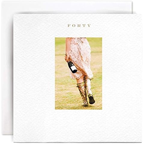 Susan O'Hanlon 40th Birthday Card - Champagne and Wellies Forty Cover