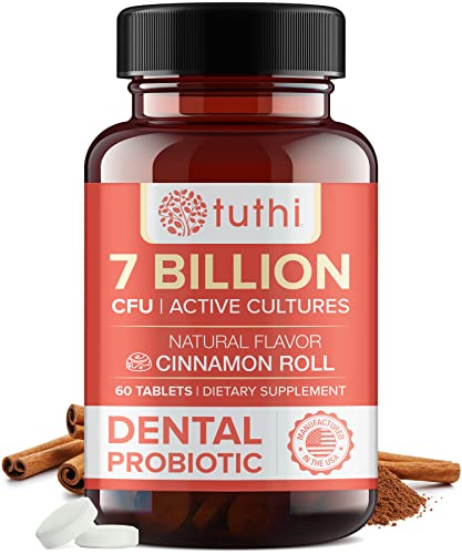 Tuthi Oral Probiotics for Mouth - Dental Probiotic for Gums & Oral Health - Bad Breath Treatment for Adults - 60 Lozenges