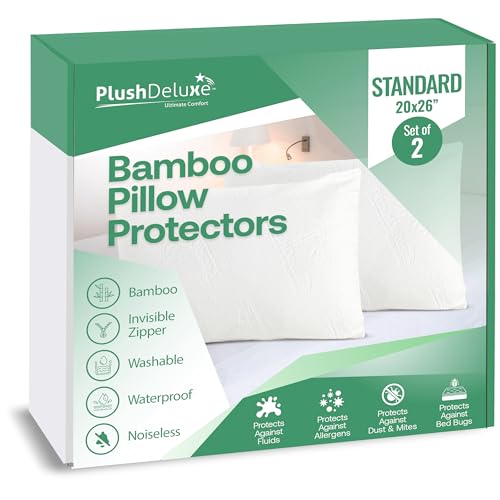 Zippered Pillow Protectors, Set of 2