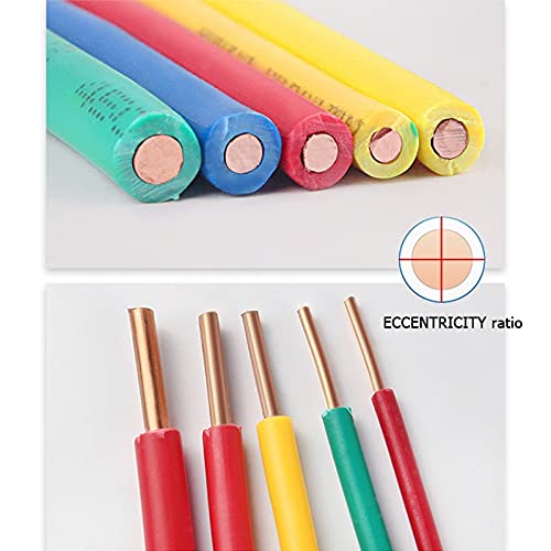 BV Copper Solid Single core el Electrical Wires Electric Guide Wire Power PVC Single core Cable 220V red fil 18 16 12 awg 14awg (Color : Red, Length : 5m)
