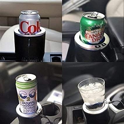 Premium 2-in-1 Car Cup Warmer Cooler Smart Car Cup Mug Holder | Perfect Car Tumbler Holder for Commuter/Road Tripper Present (Black and Silver)
