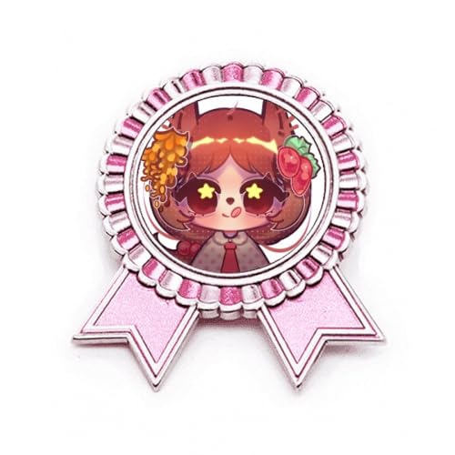 Broche écureuil en fleur rose en métal M, le cadeau poétique idéal pour les passionnés