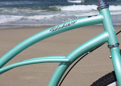 Firmstrong Urban Lady Seven Speed Beach Cruiser Bicycle, Mint Green W/Black Seat, 15.5 Inch/Large, (15198) #TOP2