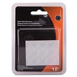 Rocky Mountain Goods Clear Bumper Pads for Cabinets - 12 Qty 1/2” Self Stick Adhesive Clear Disk Rubber Bumpers - Protect Drawers, Furniture, Artwork - Sound Dampen - Easy to Apply
